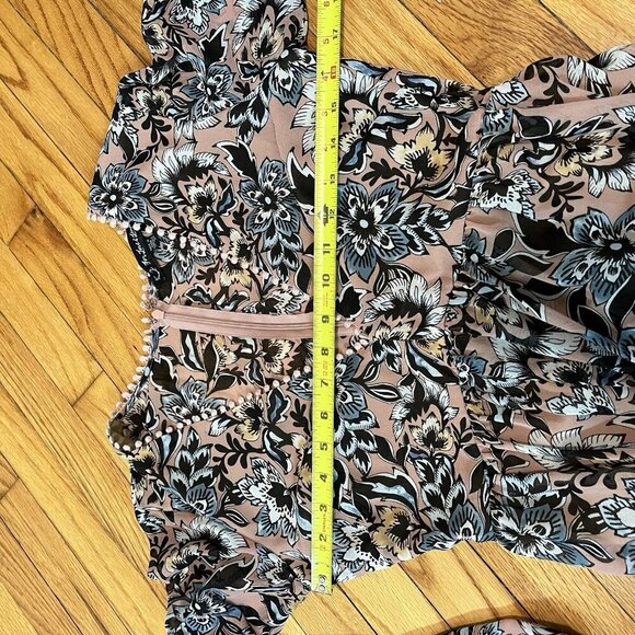 For Love & Lemons Grace Maxi Dress in Nude Floral Size Small - Picture 16 of 16